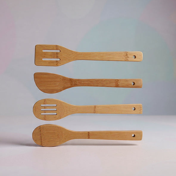 4er Set Bambus Kochutensilien - [Personalisierbar]