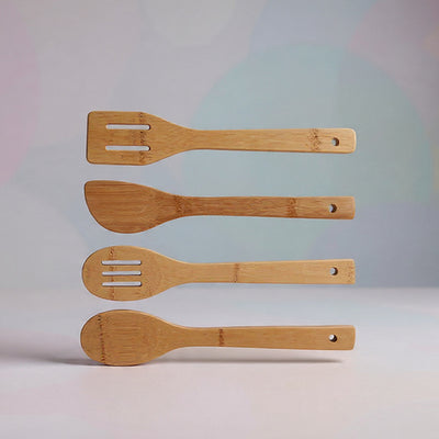 4er Set Bambus Kochutensilien - [Personalisierbar]