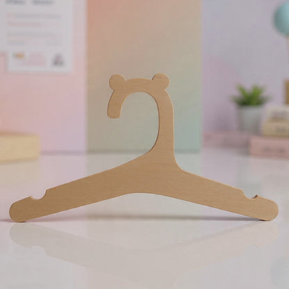 Holz Baby Kleiderbügel mit Bären-Ohren - [Personalisierbar]