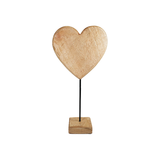 Herzförmiges Holz Deko mit Standfuß [Personalisierbar]