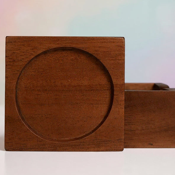 4er Set Untersetzer aus Holz mit Box - [Personalisierbar]
