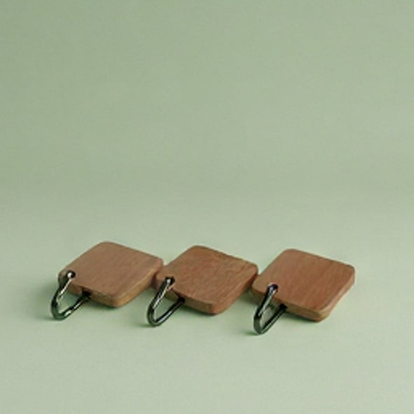 3er Set | Wandhaken Holz mit Klebe-Befestigung - [Personalisierbar]
