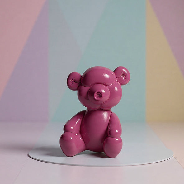 Kinder Dekofigur | Pinker Bär - [Personalisierbar]
