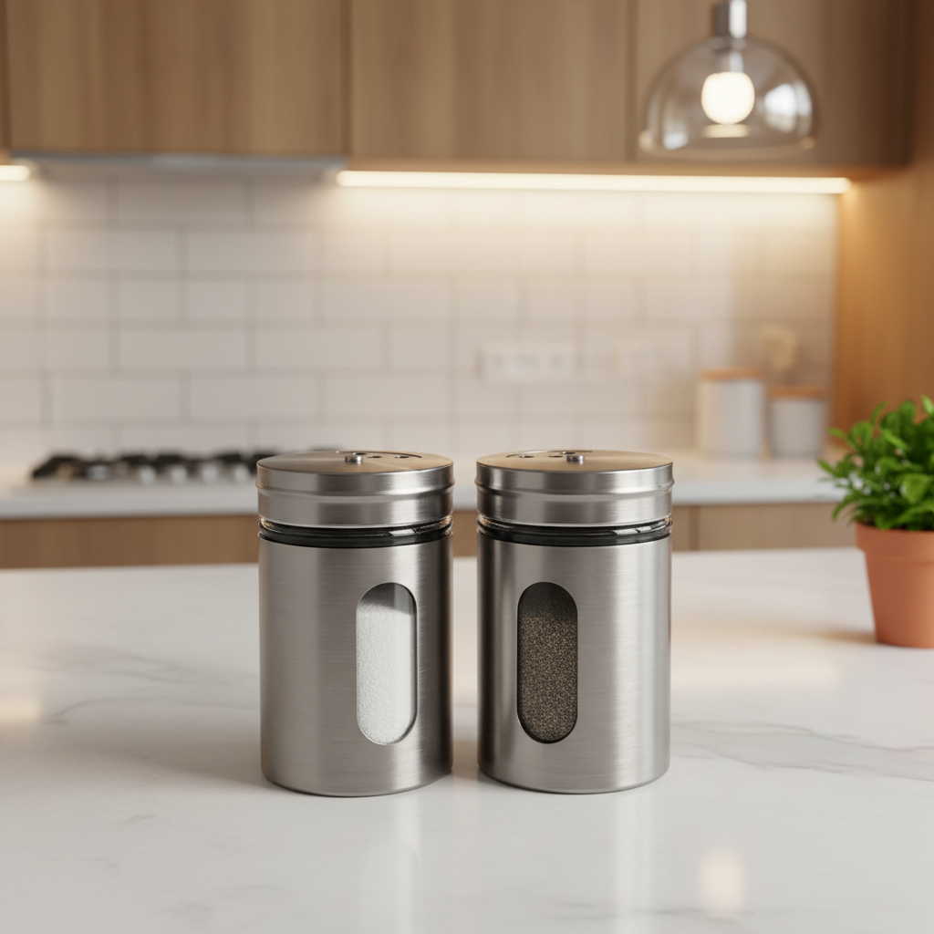2er Set | Salz- & Pfefferstreuer Edelstahl 🧂 - [Personalisierbar]