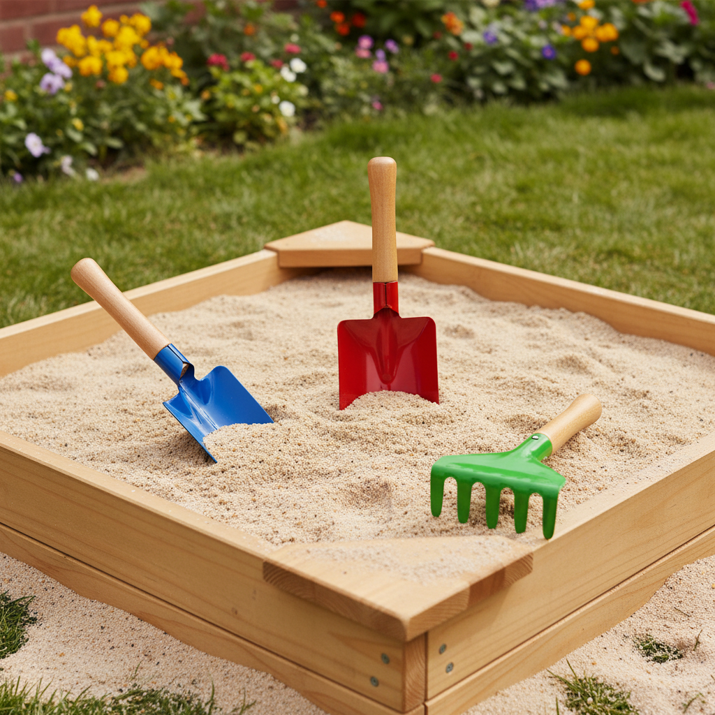 3er Set Kinder Metall Buddelzeug mit Holzgriff [Personalisierbar]