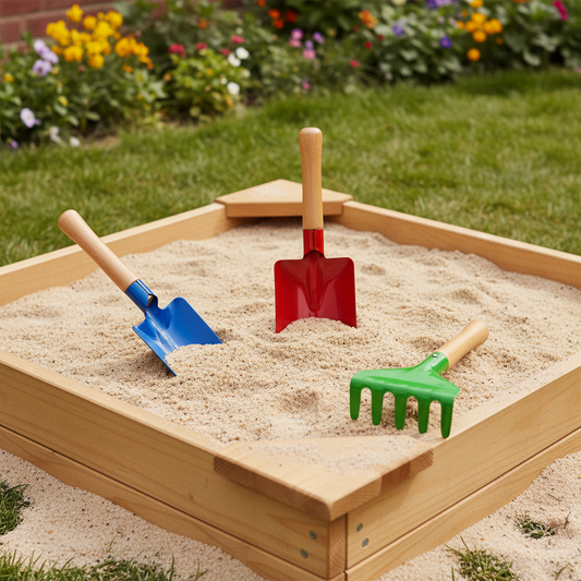 3er Set Kinder Metall Buddelzeug mit Holzgriff [Personalisierbar]