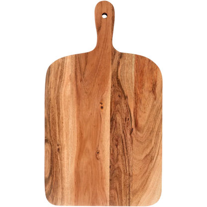 Holz Schneidebrett mit Griff (45cm x 25 cm) - [Personalisierbar]