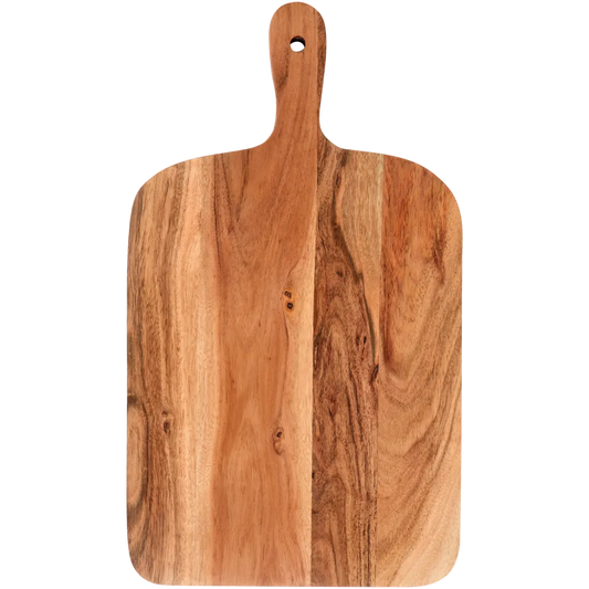Holz Schneidebrett mit Griff (45cm x 25 cm) - [Personalisierbar]
