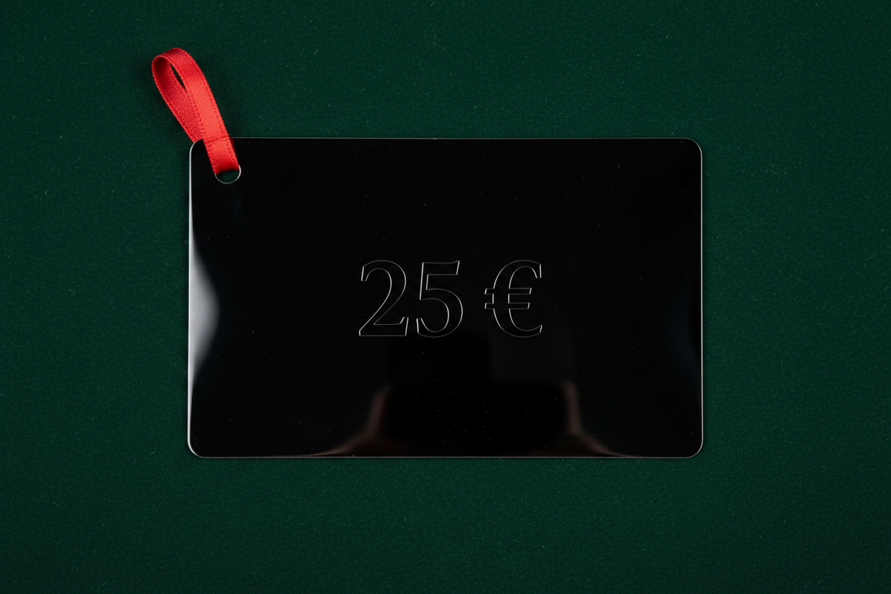 Gutscheinkarte 25€ Schwarz